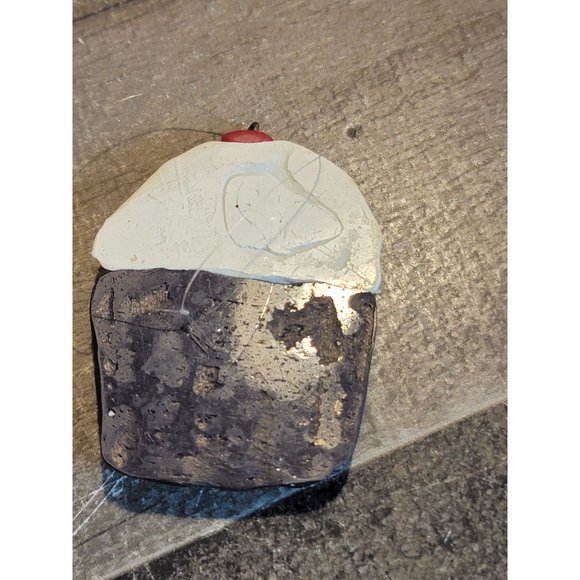 Handmade cupcake sprinkles Cherry mistletoe dessert ornament Xmas decor - Picture 3 of 3